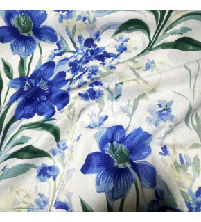 Bavlněná látka 100% bavlny, 125 g/m², šíře 160 cm, kytičky na bílém