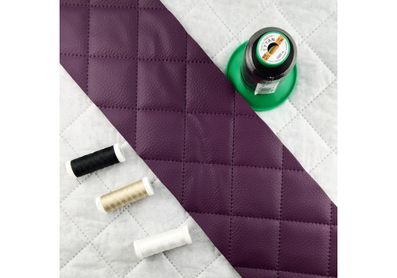 Ekokůže barva fialová prošívaná ultrazvukem  1,45 m x 0,2 m