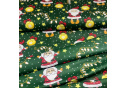 Christmas cotton fabric, by the meter, width 160 cm, color green