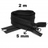 Zip spirálový Dělitelný Černý 5 mm délka 220 cm