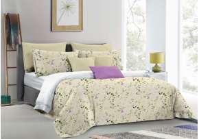 Flanelové povlečení na zip, barva Žlutá, 140x200 cm