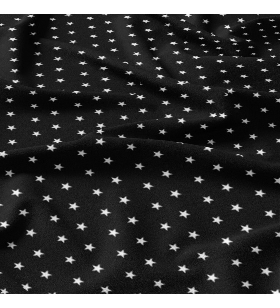Dětská bavlněná látka bavlna 100%, 125 g/m², šíře 160 cm, hvězdy bílé na černém