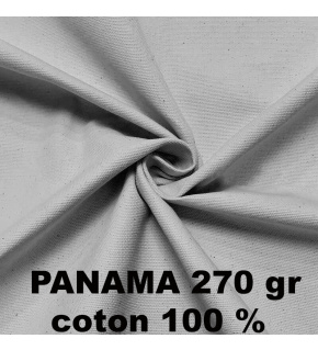 Panama bavlněná látka 270 gr/m2, Sv.Šedá