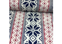 Tissus en coton de Noël au mètre, 160 cm motif Noël Bleu Marine