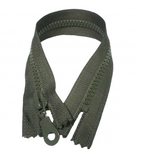 Zip kostkový 5 mm 25 cm Nedělitelný Khaki