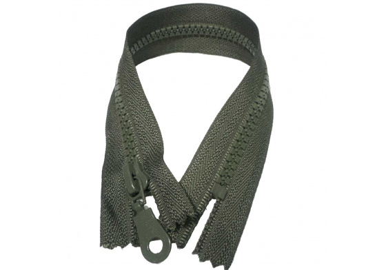 Zip kostkový 5 mm 25 cm Nedělitelný Khaki