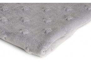 Látky mikroplyš Minky Hvězdy, barva Šedá 21