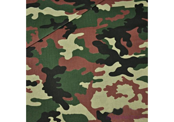 Bavlněná látka Moro Hnědé