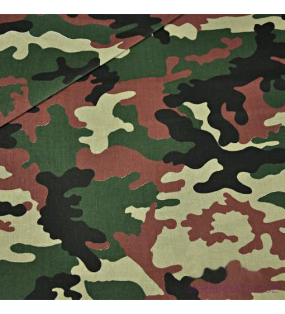 Bavlněná látka 100% bavlna, 125 g/m², šíře 160 cm, moro hnědé