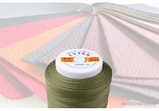 Čalounická šicí nitě TYTAN 60E 1000 m khaki  barva 2582