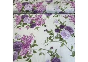 Bavlněná látka Kytičky na Žlutém, metráž 160 cm