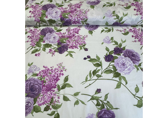 Bavlněná látka Kytičky na Žlutém, metráž 160 cm