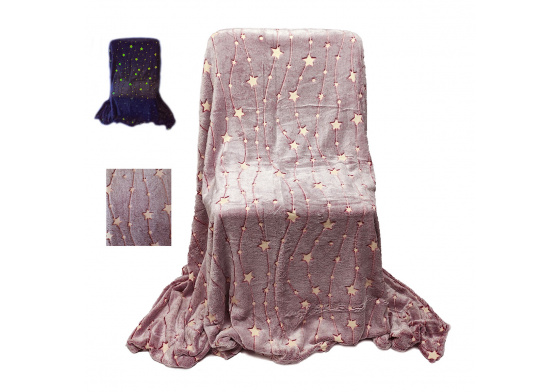 Deka svíticí Nebe barva bordová 150 x 200 cm