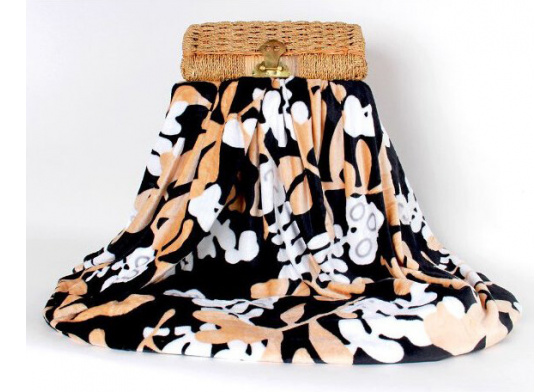 Deka z mikrovlákna, vzor Listy 150x200 cm