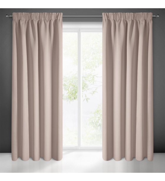 Zatemňovací závěs s řasící páskou STARO-RŮŽOVÁ 135X270 cm