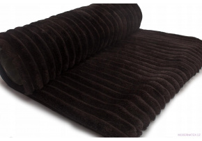 Dekorační látka Mínky Proužky, barva Černá