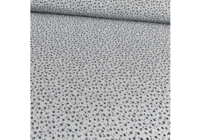 Bavlněná látka Mini kytičky Granátové na Bílém