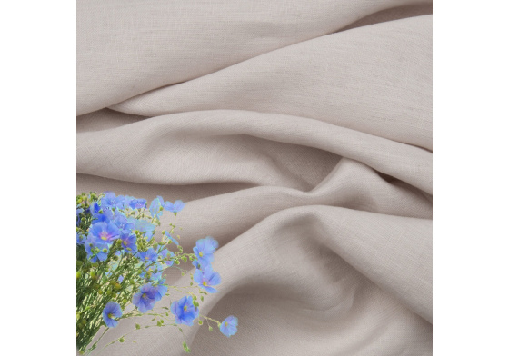 Lněná přírodní látka Julia barva sv. šedá 154 grm2 9106