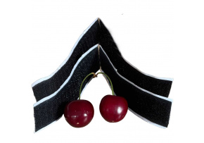 Pásek na suchý zip s lepidlem černý 2x20 cm, šířka 20 mm