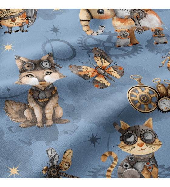 Bavlněné látky, Zvířátka na Modrém, metráž