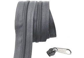 Zip spirálový grafit 8 mm metráž