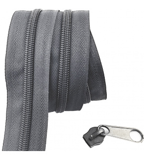 Zip spirálový grafit 8 mm metráž