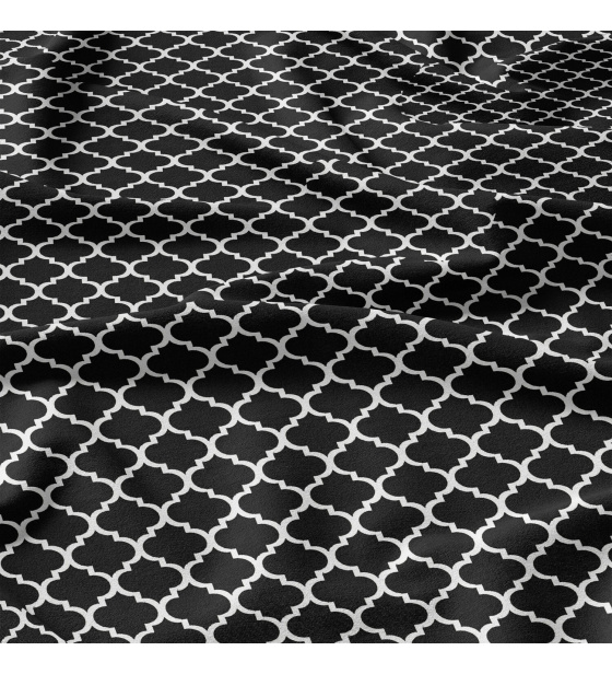 Bavlněná látka 100% bavlna, 125 g/m², šíře 160 cm, maroko na černém