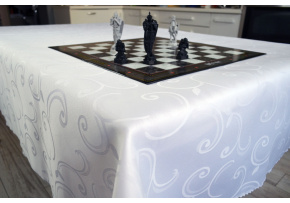 Vodoodpudivý ubrus Vintage, 140x220 cm barva Bíla, odolný vůči skvrnám