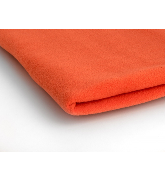 Polar fleece látka 200 g/m², šířka 150 cm, mandarinkový, metráž