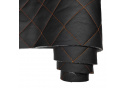 Le cuir écologique POINTU 5X5 cm couleur noir-orange