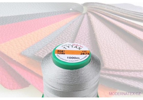 Čalounická šicí nitě TYTAN 60E 1000 m sv. šedé barva 2675