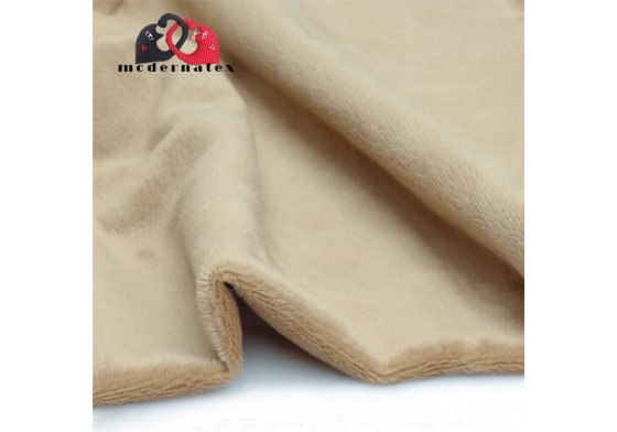 Minky mikroplyš jednobarevné, barva Camel