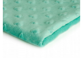 Látka Mínky Srdička, barva Mentolová 45