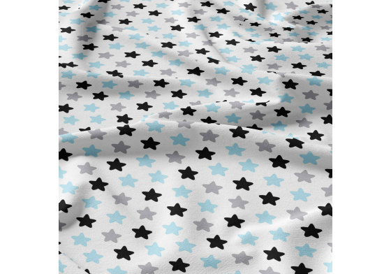 Dětská bavlněná látka Perníky Modré na Bílém