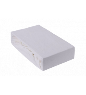 Prostěradlo s gumou 160x200 cm Jersey, barva Bílá