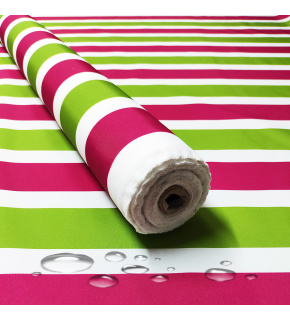 Akce Voděodolná látka Premium, 190 g/m², 70 x 160 cm, proužky amarant