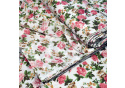 Tissu coton au métre imprimé Fleurs sur Blanc