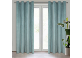 Dekorační velurový závěs s průchodkami SV. MENTOL 140x250 cm