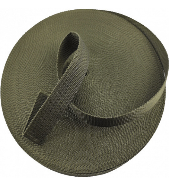 Polypropylénový popruh 25 mm khaki (balení 50 m)