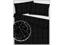 Dětská dekorační bavlněná látka vzor galaxie na černém