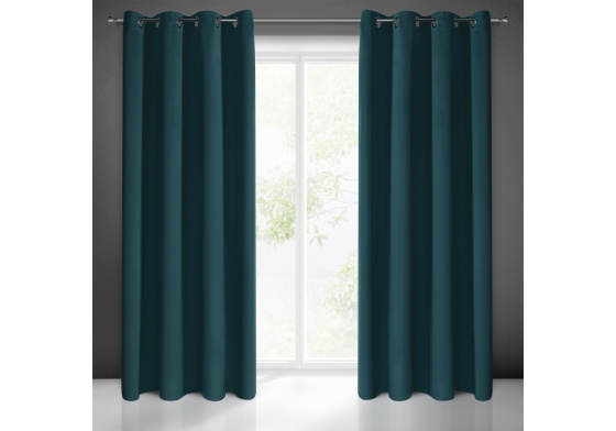 Zatemňovací Závěs s průchodkami PETROL 135X250 cm