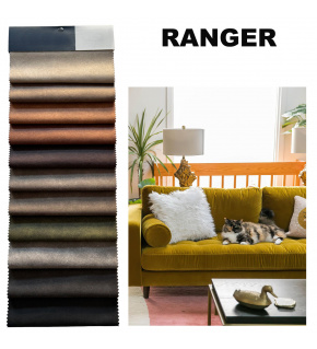 Vzorník Ekokůže Ranger, potahová látka, 17x20 cm