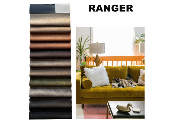 Vzorník Ekokůže Ranger, potahová látka, 17x20 cm