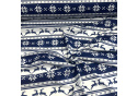 Tissus en coton de Noël au mètre, 160 cm motif Noël Bleu Marine