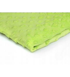 Látka minky srdička, 320 g/m², šíře 160 cm, metráž, seledin