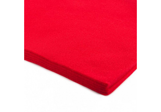 Dekorační filc 3 mm barva Červená