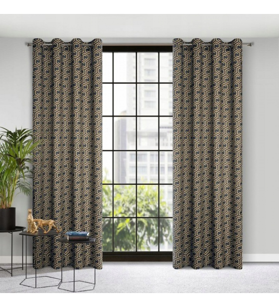 Rideaux motifs Juliet couleur biege 140 x 250 cm 