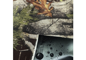 Nepromokavá látka Kodura PVC zátěr 600D, 360 g/m², šíře 150 cm, podzim na hnědém