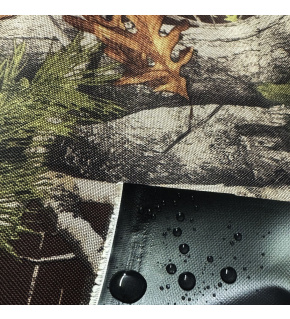 Nepromokavá látka Kodura PVC zátěr 600D, 360 g/m², šíře 150 cm, podzim na hnědém