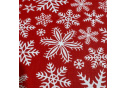 Tissus en coton de Noël au mètre, motif Étoiles de Noël Rouge 160 cm